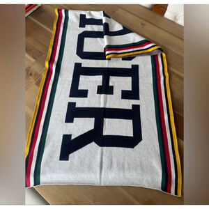 Tommy Hilfiger Blanket Throw White Navy One Size